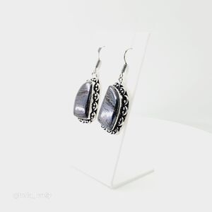 Iron Tiger Eye Handmade Drop Dangle Earrings Jewelry 1.9"
